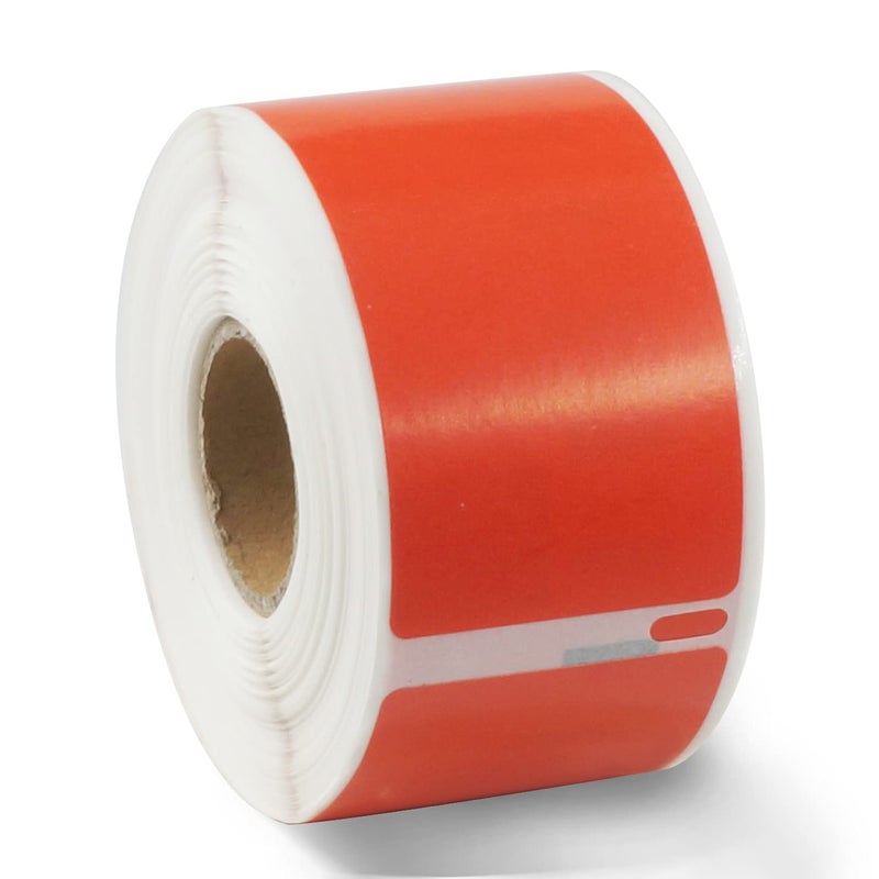 BETCKEY Colored Labels Compatible with Dymo 30321 (1-4/10"" x 3-1/2"") Large Address Labels, Compatible for Dymo LabelWriter Thermal 450, 4XL & Zebra Desktop Printers [1 Roll, 260 Labels, Red] - Image 1